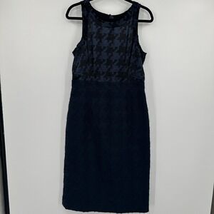 Banana Republic Mad Men Houndstooth Dress‎ Sleeveless Tall 10T Career